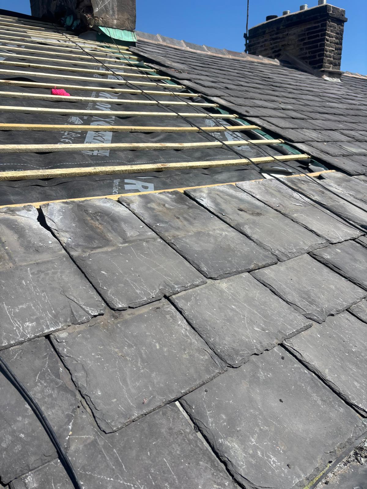 Natural slate roof