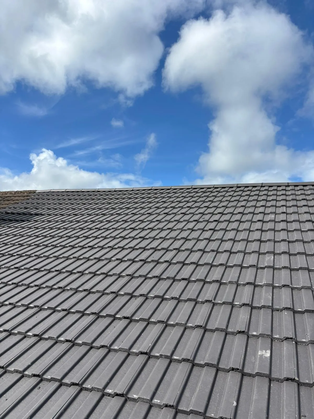 New grey tiled roof
