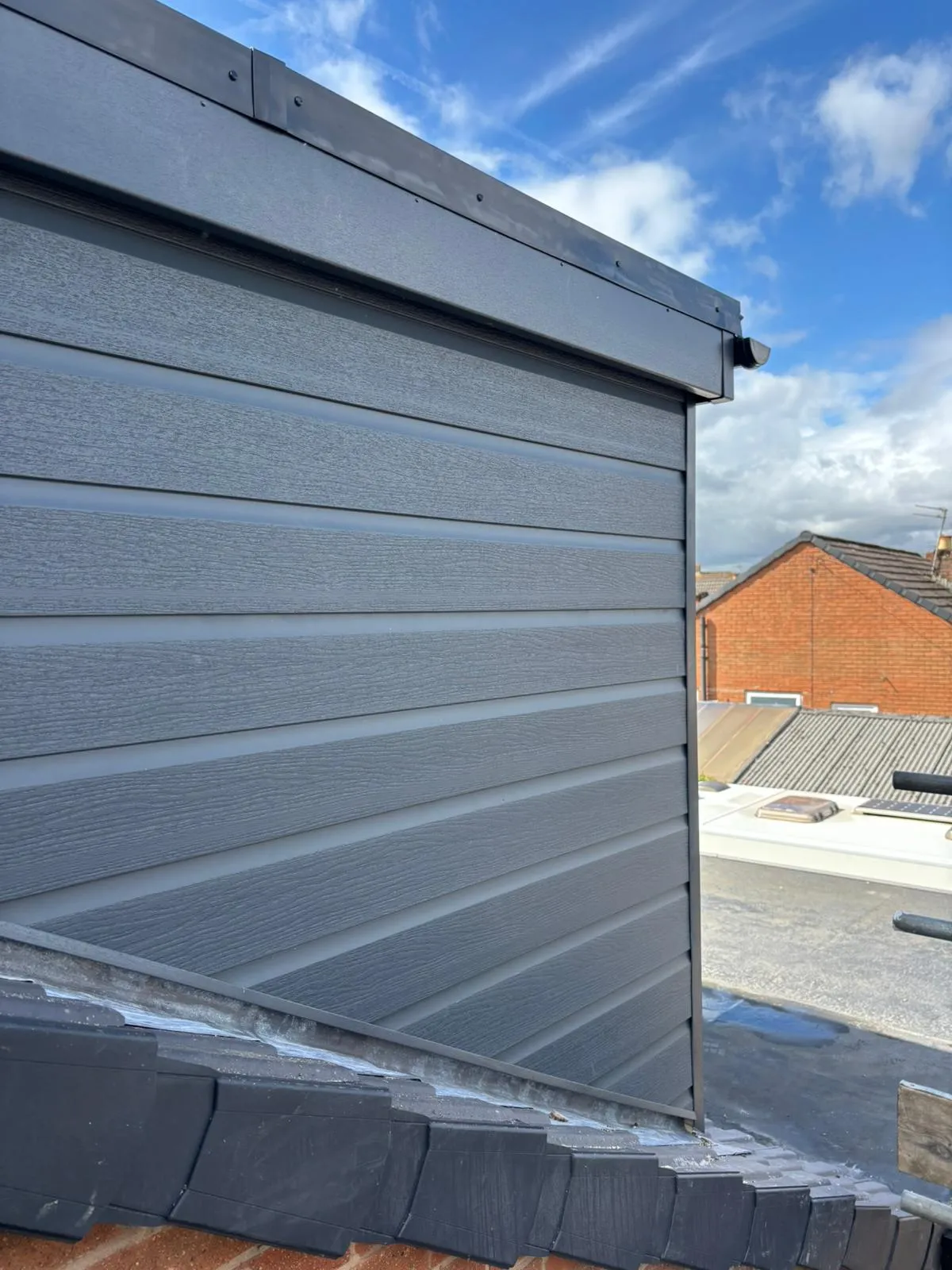 Grey cladding detail